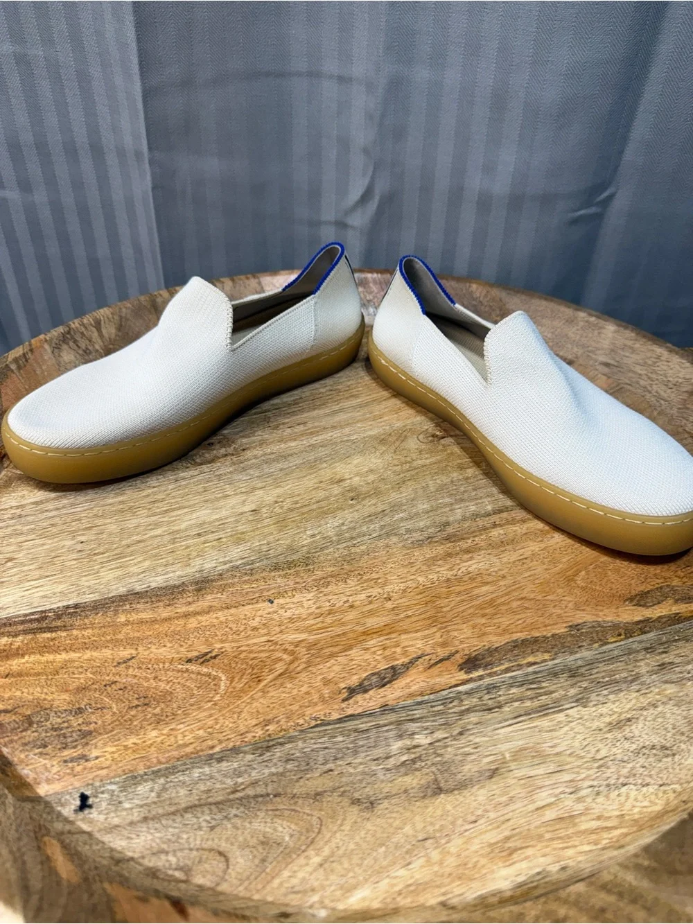 Slip On Sneakers Rothy’s Womens 8 Cream Gum Sole Knit Everyday Preppy